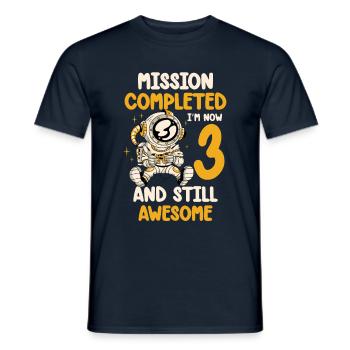 Mission terminée J’ai 3 ans maintenant et toujours - T-shirt homme - marine - Devant - AI Model Male 178 light (178cm)