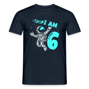 Astronauten-liebhaber-raumschiff Tout le meilleur pour le 6. - T-shirt homme - marine - Devant - AI Model Male 178 light (178cm)