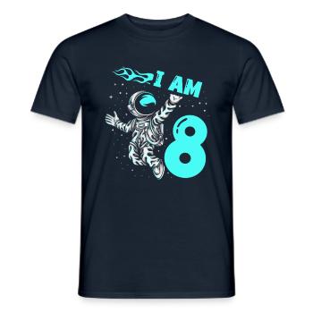 Astronauten-liebhaber-raumschiff Tout le meilleur pour le 8. - T-shirt homme - marine - Devant - AI Model Male 178 light (178cm)