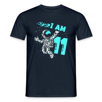 Astronaut lover spaceship All the best to the - Men's T-Shirt - navy - Front - AI Model Male 178 light (178cm)