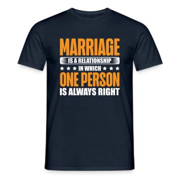 Le mariage est un jour de mariage relationnel - T-shirt homme - marine - Devant - AI Model Male 178 light (178cm)