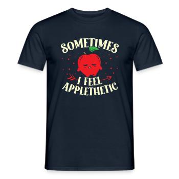 Manchmal Fühle Ich Mich Applethetic Apple Picker - Männer T-Shirt - Navy - Vorne - AI Model Male 178 light (178cm)