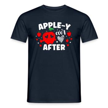 Apple-y Ever After Apple Squad Fruit Apple Eater - Men's T-Shirt - navy - Front - AI Model Male 178 light (178cm)