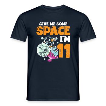 Give me some space, I'm 11 astronaut happy - Men's T-Shirt - navy - Front - AI Model Male 178 light (178cm)