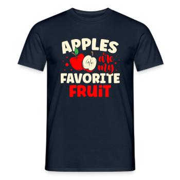 Apples are my favorite fruit lover - Men's T-Shirt - navy - Front - AI Model Male 178 light (178cm)