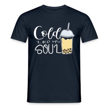 Cold Like My Soul Iced Coffee Lover Caffeine - Men's T-Shirt - navy - Front - AI Model Male 178 light (178cm)