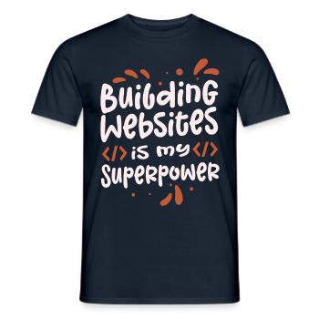 Créer des sites web est mon - T-shirt homme - marine - Devant - AI Model Male 178 light (178cm)