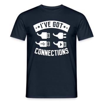 J’ai Connections Computer Programmer Tech Savy - T-shirt homme - marine - Devant - AI Model Male 178 light (178cm)