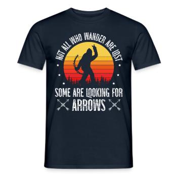 Nicht Alle Wanderer Sind Verloren Einige Suchen - Männer T-Shirt - Navy - Vorne - AI Model Male 178 light (178cm)