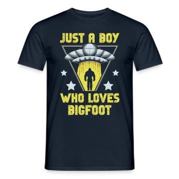 Just a boy, the Big Foot for a - Men's T-Shirt - navy - Front - AI Model Male 178 light (178cm)