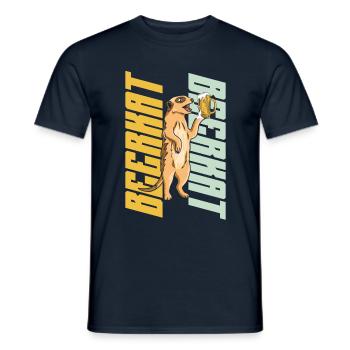 Suricate Whisperer-Animal-Animal-Amateur de bière - T-shirt homme - marine - Devant - AI Model Male 178 light (178cm)