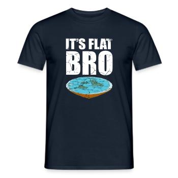 C’est Flat Bro Conspiracy Theory Flat Earth - T-shirt homme - marine - Devant - AI Model Male 178 light (178cm)