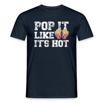 Pop It Like It's Hot Popcorn - Men's T-Shirt - navy - Front - AI Model Male 178 light (178cm)