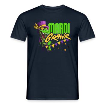 Mardi Grawr Mardi Gras Shenanigan Beans - T-shirt homme - marine - Devant - AI Model Male 178 light (178cm)