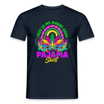 Ceci est ma chemise de pyjama Mardi Gras Shenanigan - T-shirt homme - marine - Devant - AI Model Male 178 light (178cm)