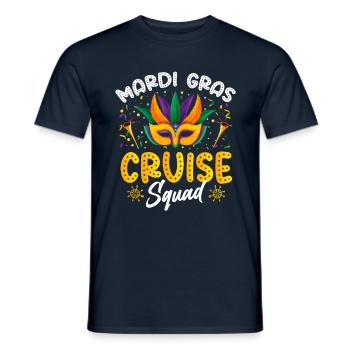 Mardi Gras Cruise Squad Masquerade Shenanigan - Männer T-Shirt - Navy - Vorne - AI Model Male 178 light (178cm)