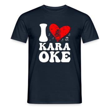 I love karaoke singer voice coach singing - Men's T-Shirt - navy - Front - AI Model Male 178 light (178cm)
