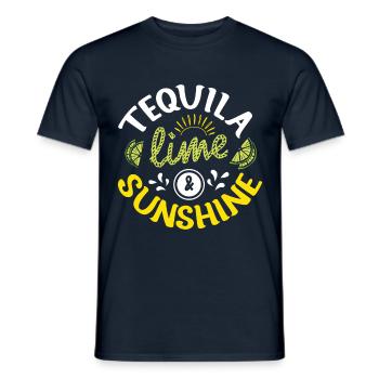 Tequila Lime et Alcool Soleil Tequila - T-shirt homme - marine - Devant - AI Model Male 178 light (178cm)