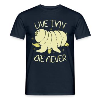 Live Tiny The Never Science Lover Tardigrades - T-shirt homme - marine - Devant - AI Model Male 178 light (178cm)