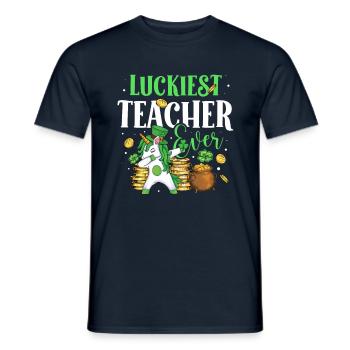 Happiest teacher ever Unicorn St. - Men's T-Shirt - navy - Front - AI Model Male 178 light (178cm)