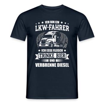 Trucker Männer Truck Fernfahrer LKW Fahrer für - Männer T-Shirt - Navy - Vorne - AI Model Male 178 light (178cm)