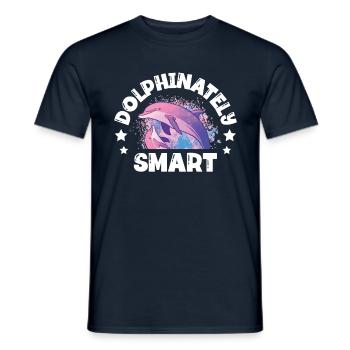 Dolphinately Smart Dolphin Meeresbiologe Tier - Männer T-Shirt - Navy - Vorne - AI Model Male 178 light (178cm)