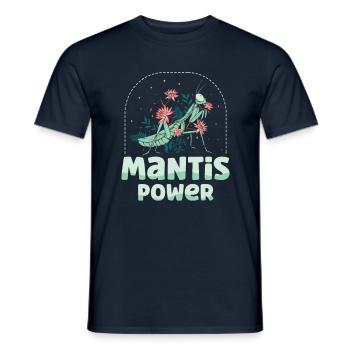 Gottesanbeterin Power Future Entomologe - Männer T-Shirt - Navy - Vorne - AI Model Male 178 light (178cm)