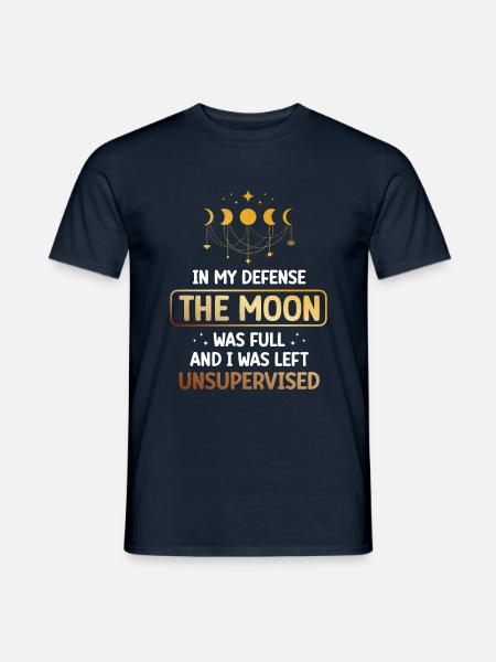 Zu Meiner Verteidigung: Der Mond War Volle - Männer T-Shirt - Navy