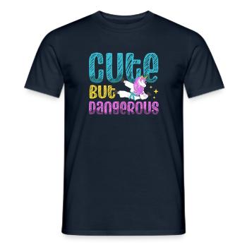 Netter Aber Gefährlicher - Männer T-Shirt - Navy - Vorne - AI Model Male 178 light (178cm)