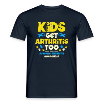 Children get arthritis to juvenile arthritis - Men's T-Shirt - navy - Front - AI Model Male 178 light (178cm)
