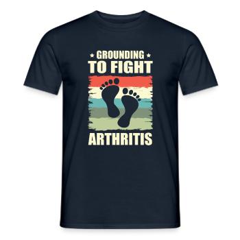 Erdung Zur Bekämpfung Der Arthritis Warrior - Männer T-Shirt - Navy - Vorne - AI Model Male 178 light (178cm)
