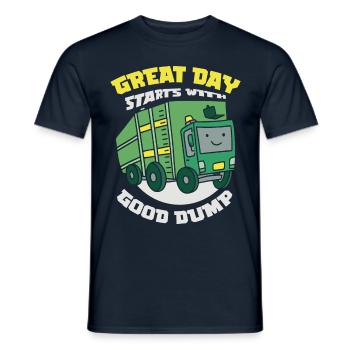 A great day starts with a good - Men's T-Shirt - navy - Front - AI Model Male 178 light (178cm)