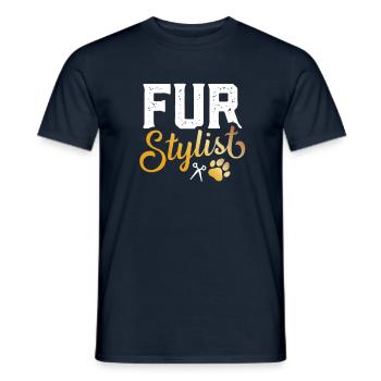 For Stylist Pet Grooming Fur Artist Dog Groomer - Men's T-Shirt - navy - Front - AI Model Male 178 light (178cm)