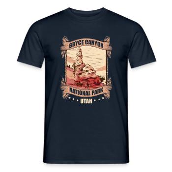 Parc national de Bryce Canyon Tourist Resort Amérique - T-shirt homme - marine - Devant - AI Model Male 178 light (178cm)