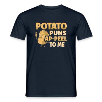 Spud Squad Potato Lover Vegetarian Tater Dead - T-shirt homme - marine - Devant - AI Model Male 178 light (178cm)