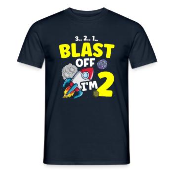 Je suis 2 Science Future Scientist Joyeux anniversaire - T-shirt homme - marine - Devant - AI Model Male 178 light (178cm)