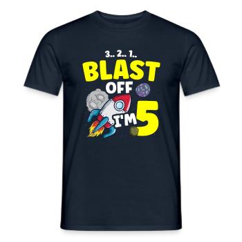 Ich Bin 5 Science Future Scientist Happy Birthday - Männer T-Shirt - Navy - Vorne - AI Model Male 178 light (178cm)
