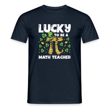 Glücklich, Ein Mathe-lehrer St. Patricks Day Zu - Männer T-Shirt - Navy - Vorne - AI Model Male 178 light (178cm)