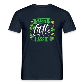 Sassy Little Lassie Irish Pride Saint-Patrick - T-shirt homme - marine - Devant - AI Model Male 178 light (178cm)