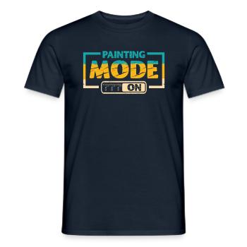 Painting mode for the profession of house painter - Men's T-Shirt - navy - Front - AI Model Male 178 light (178cm)