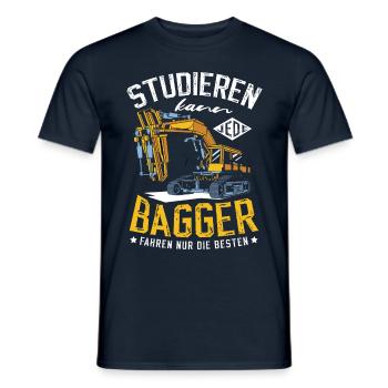 Bagger Baggerführer Baustelle Bauarbeiter für - Männer T-Shirt - Navy - Vorne - AI Model Male 178 light (178cm)