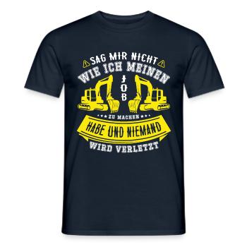 Bagger Baggerführer Baustelle Bauarbeiter für - Männer T-Shirt - Navy - Vorne - AI Model Male 178 light (178cm)
