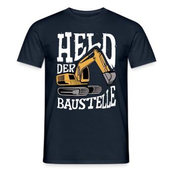 Bagger Baggerführer Baustelle Bauarbeiter für - Männer T-Shirt - Navy - Vorne - AI Model Male 178 light (178cm)