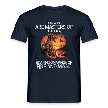 Mythical Creatures Dragon Gift Men Dragon for a - Men's T-Shirt - navy - Front - AI Model Male 178 light (178cm)