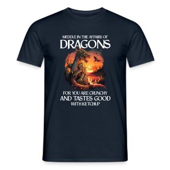 Mythical Creatures Dragon Gift Men Dragon for A - Men's T-Shirt - navy - Front - AI Model Male 178 light (178cm)