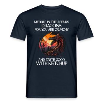 Mythical Creature Dragon Gift Men Dragon For A - Men's T-Shirt - navy - Front - AI Model Male 178 light (178cm)