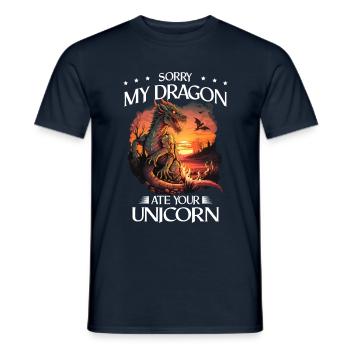 Créatures mythiques Dragon Cadeau Hommes Dragon pour un - T-shirt homme - marine - Devant - AI Model Male 178 light (178cm)