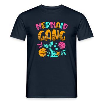 Mermaid Gang Mermaid Lover - T-shirt homme - marine - Devant - AI Model Male 178 light (178cm)