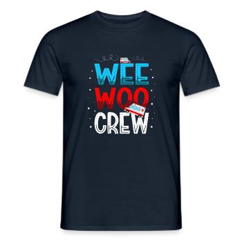 Wee Woo Crew Ambulance Technician Paramedic Emt - Men's T-Shirt - navy - Front - AI Model Male 178 light (178cm)