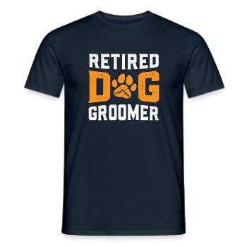 Coiffeur de chiens à la retraite Artiste de fourrure - T-shirt homme - marine - Devant - AI Model Male 178 light (178cm)